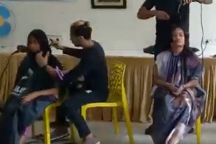 Hair cutting: looks care salon (sponsors)