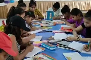 Kiddos studying